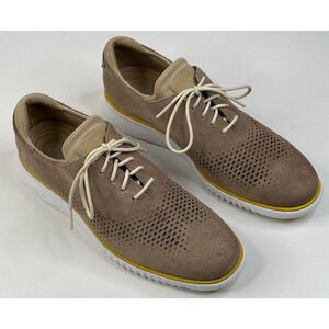 Cole Haan 2.Zerogrand Laser Wingtip Oxford Lined CH Warm Stucco Suede Mens 8M